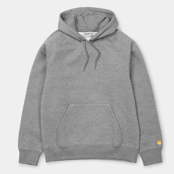 Carhartt Hooded Chase Sweat Grey Heather/Gold M L XL