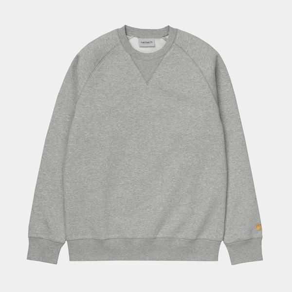 Carhartt WIP Chase Sweat Grey Heather/Gold M L XL