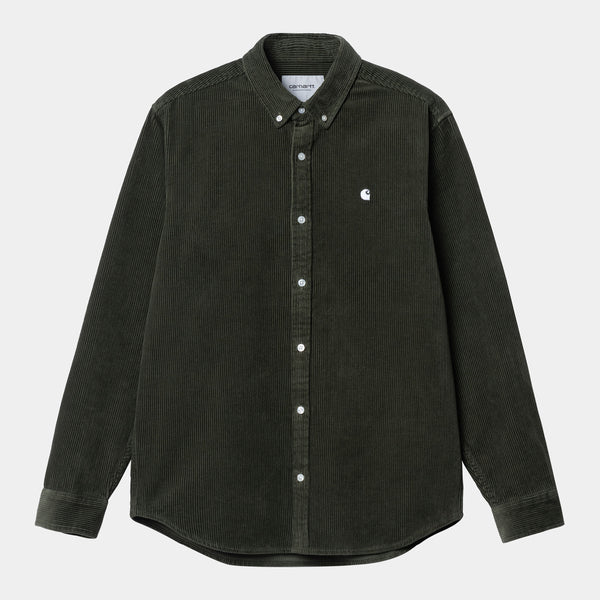 Carhartt WIP L/S Madison Cord Shirt Plant/Wax M L XL