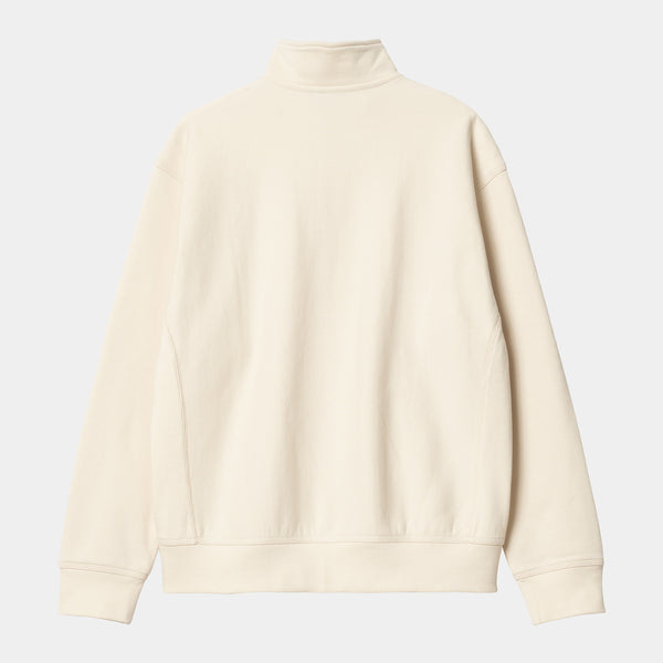 Carhartt WIP Half Zip American Script Sweatshirt, Natural M L XL