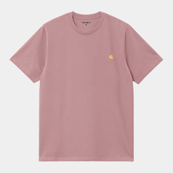 Carhartt WIP S/S Chase T-Shirt Glassy Pink/Gold S M L XL