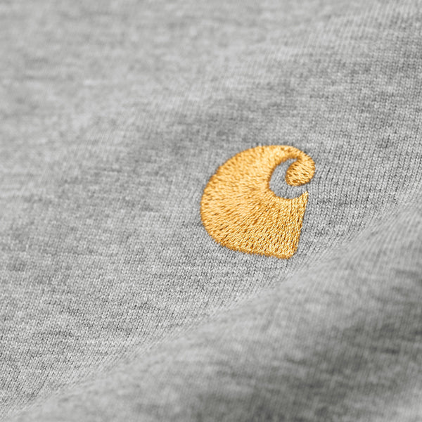 Carhartt WIP S/S Chase T Shirt Grey Heather/Gold S M L XL