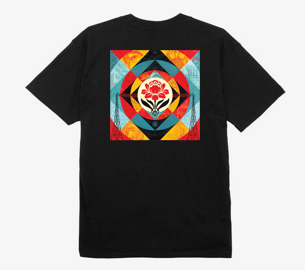 Obey Geometric Power Canvas T-Shirt Black M L XL