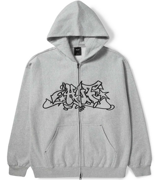 HUF Outlines Heavy Weight Fleece Heather Grey M L XL