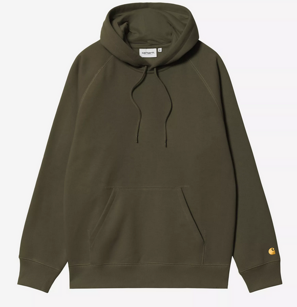 Carhartt WIP Hooded Chase Sweat Olive/Gold M L XL