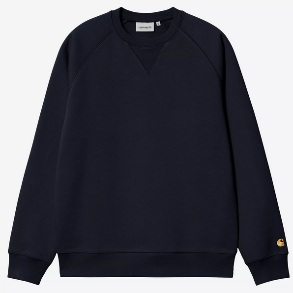 Carhartt WIP Chase Sweat Dark Navy/Gold M L XL